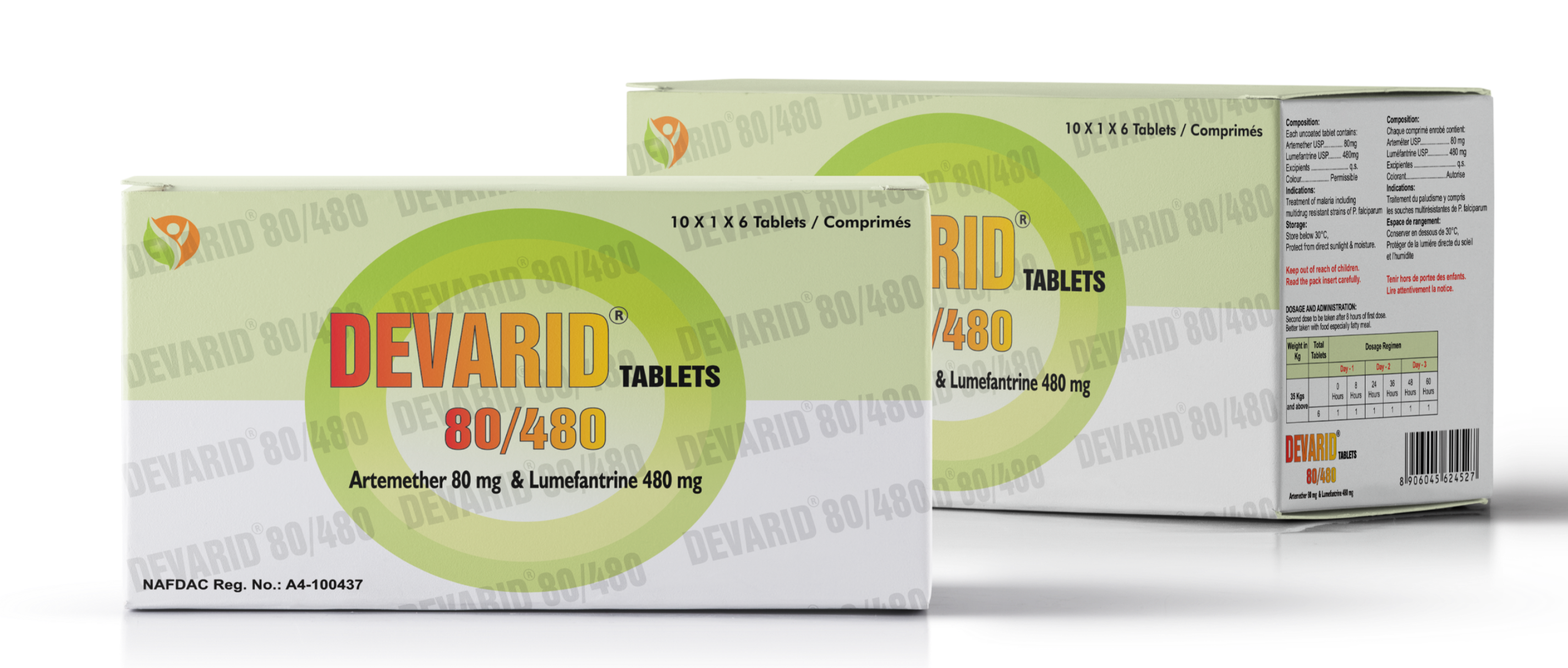 DEVARID Tablets                                              (Artemether/Lumefantrine) 80/480mg